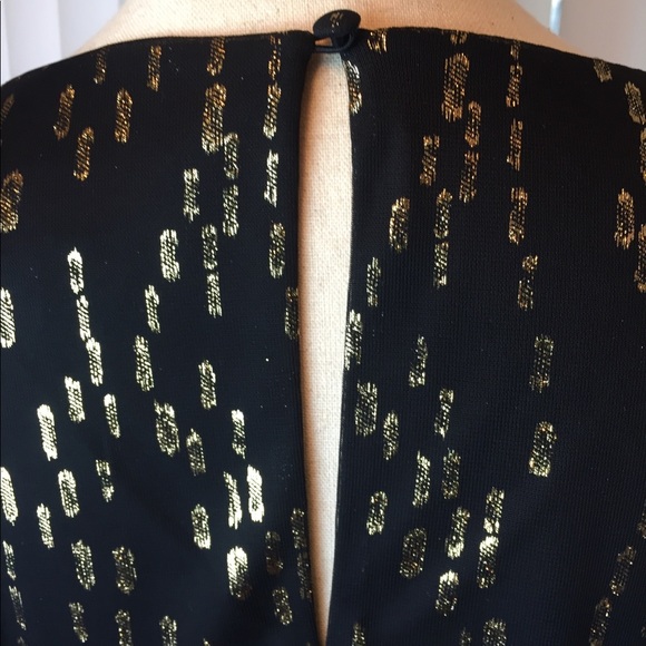 Jessica Simpson Black and Gold Shimmered Dress - Picture 7 of 8